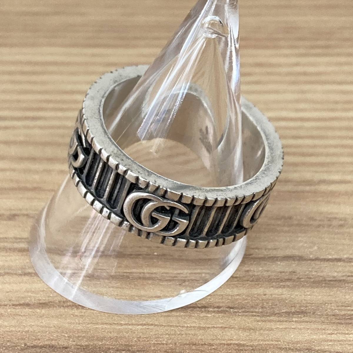 GUCCIリング 19号 カットリング カットアウト スターリングシルバー925