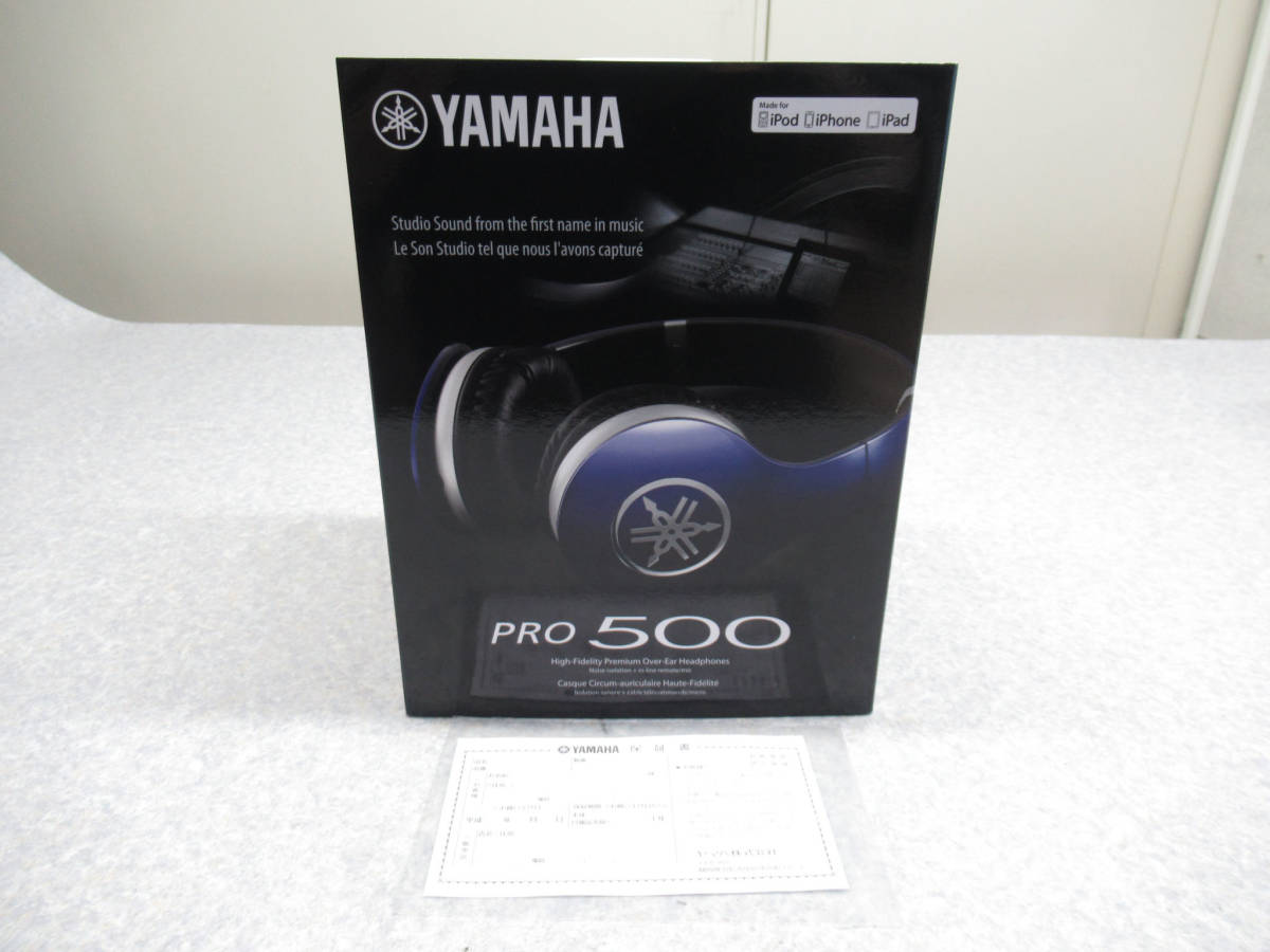 ヤマハ YAMAHA HPH-PRO500 ヘッドホン 密閉型 保証書付き ブルー 管理