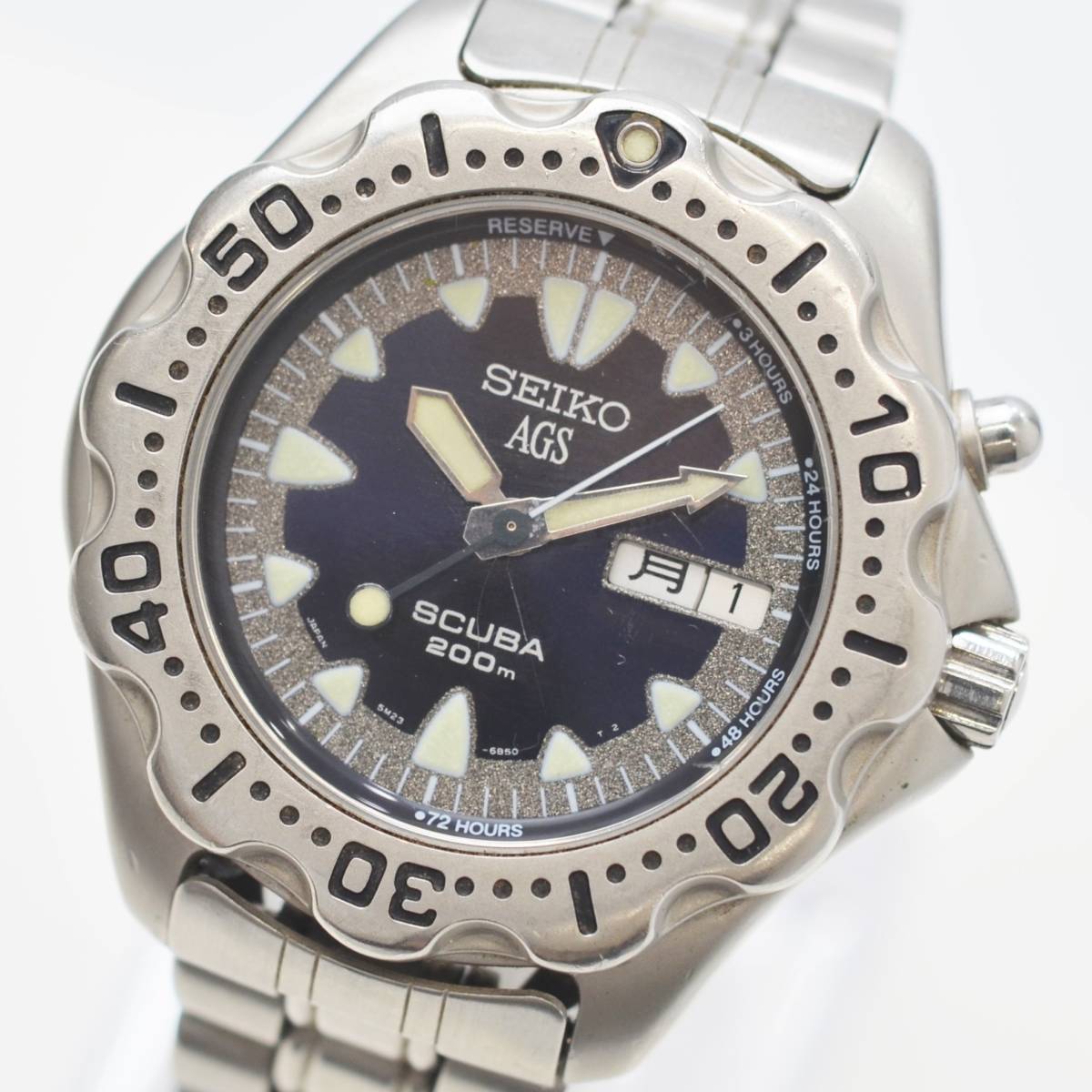  H 1円スタート SEIKO セイコー AGS 5M23-6B40 スキューバ200M SS デイデイト ラウンド 青文字盤 自動巻き メンズ腕時計(セイコー)｜売買されたオークション情報、yahooの商品情報をアーカイブ公開 - その他