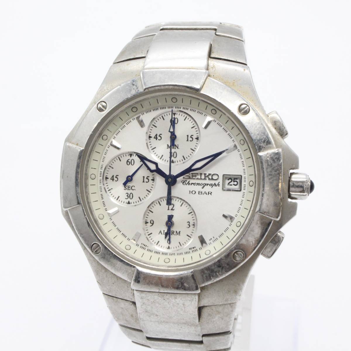 SEIKO クロノグラフ シルバー文字盤 SEIKO セイコー クロノグラフ 7T62 