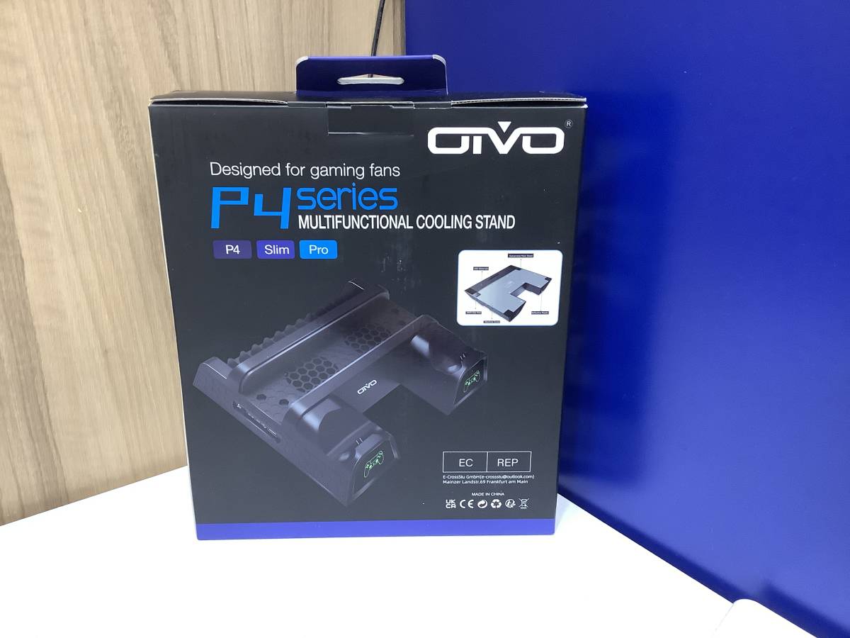 u6411 未開封 OIVO 冷却 PS4スタンド PS4 PRO 縦置き 本体冷却 2台PS4 