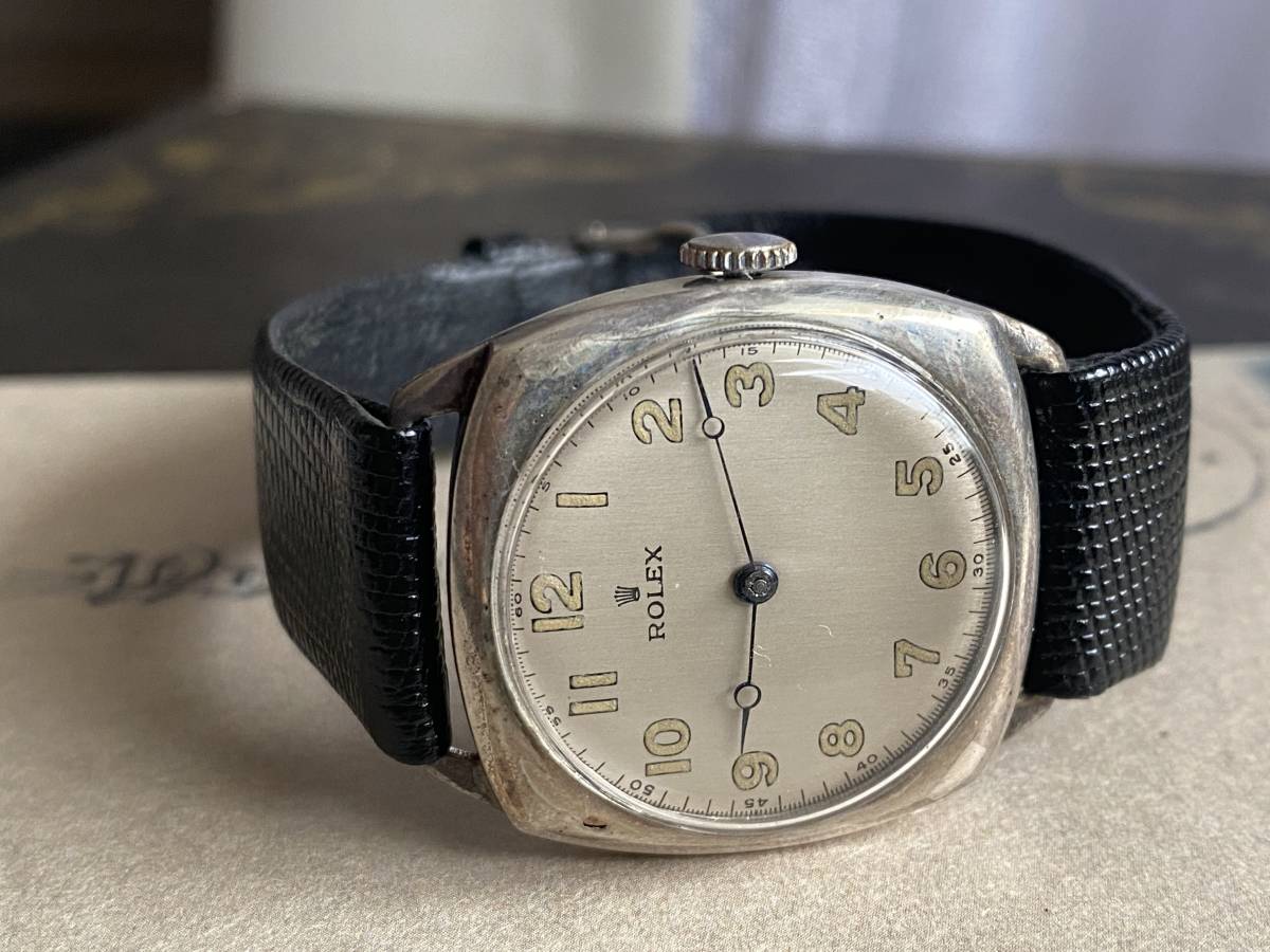 ロレックスのアンティーク時計 銀無垢 925 シルバー 手巻き ROLEX