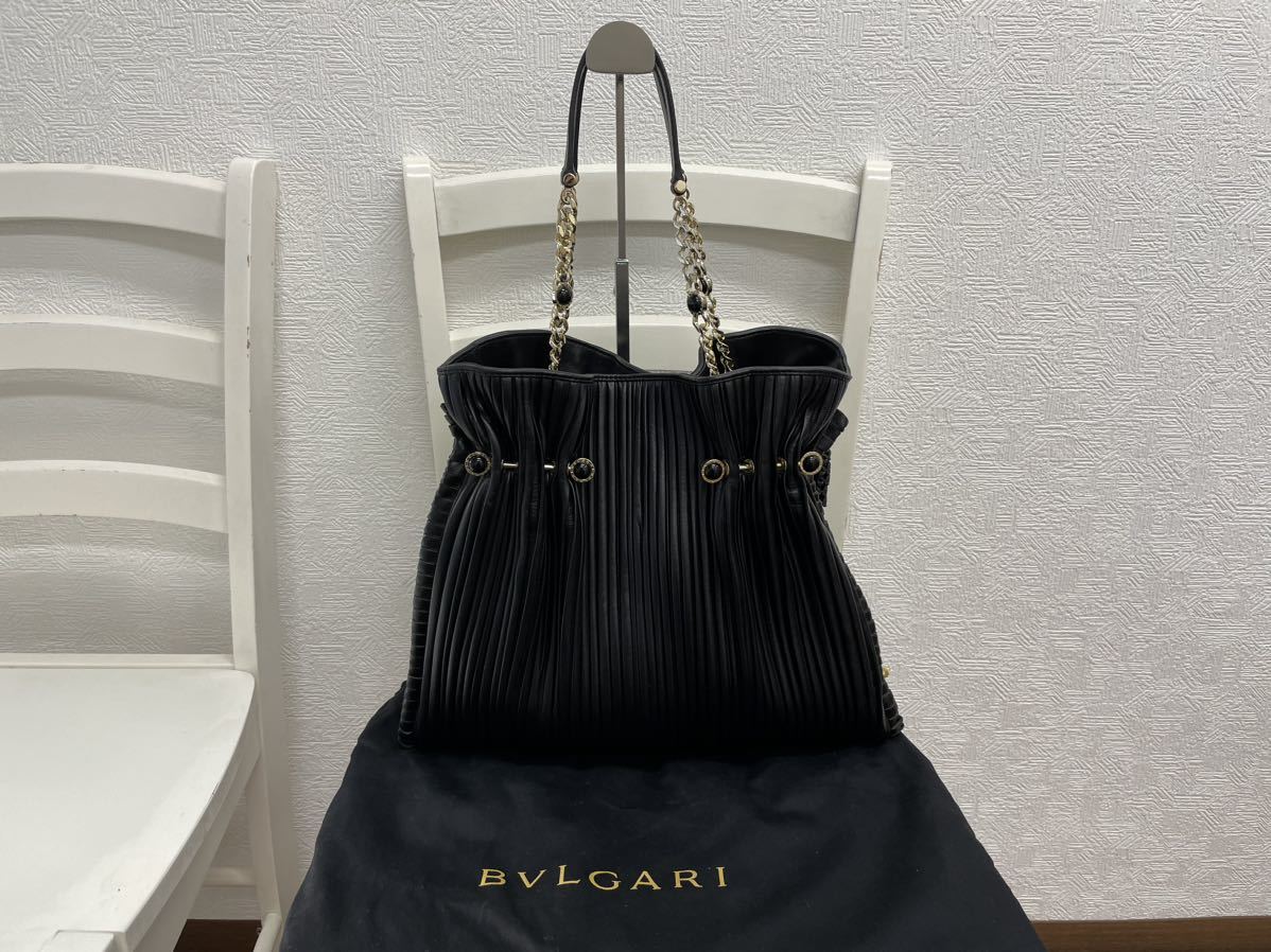 1797】ほぼ未使用 BVLGARI ブルガリ ナッパプリセ レザー