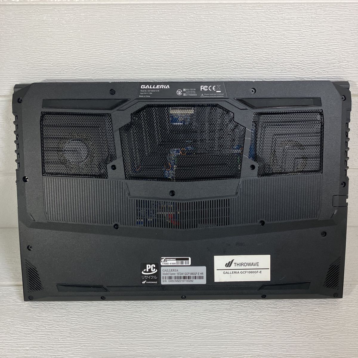 ジャンク品】GALLERIA GCF1060GF-E ジャンク・BIOS認識動作確認品