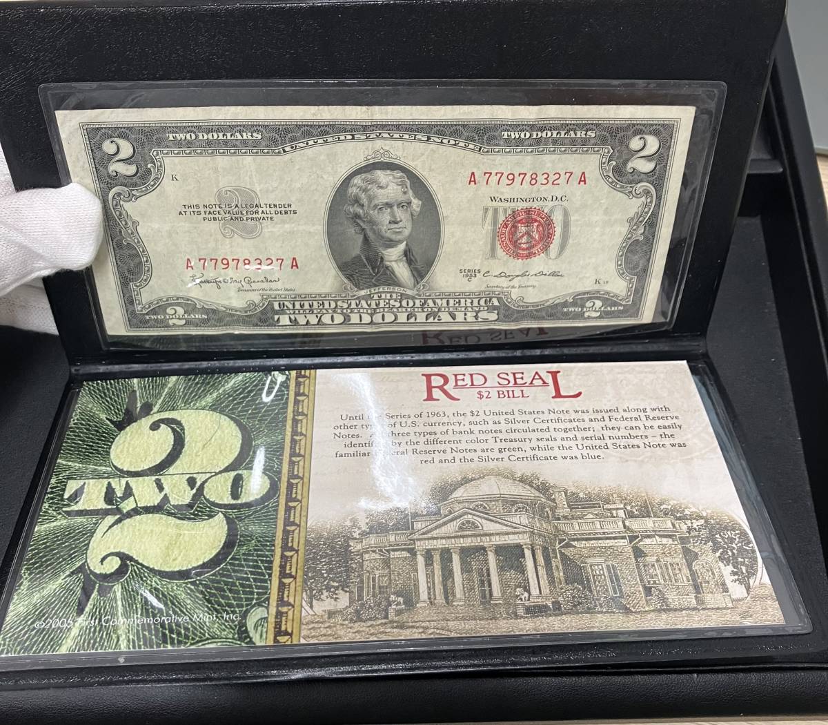 1953年 レッドシール 昭和28年 アメリカ 2ドル札 $2 紙幣 アメリカ 1953年