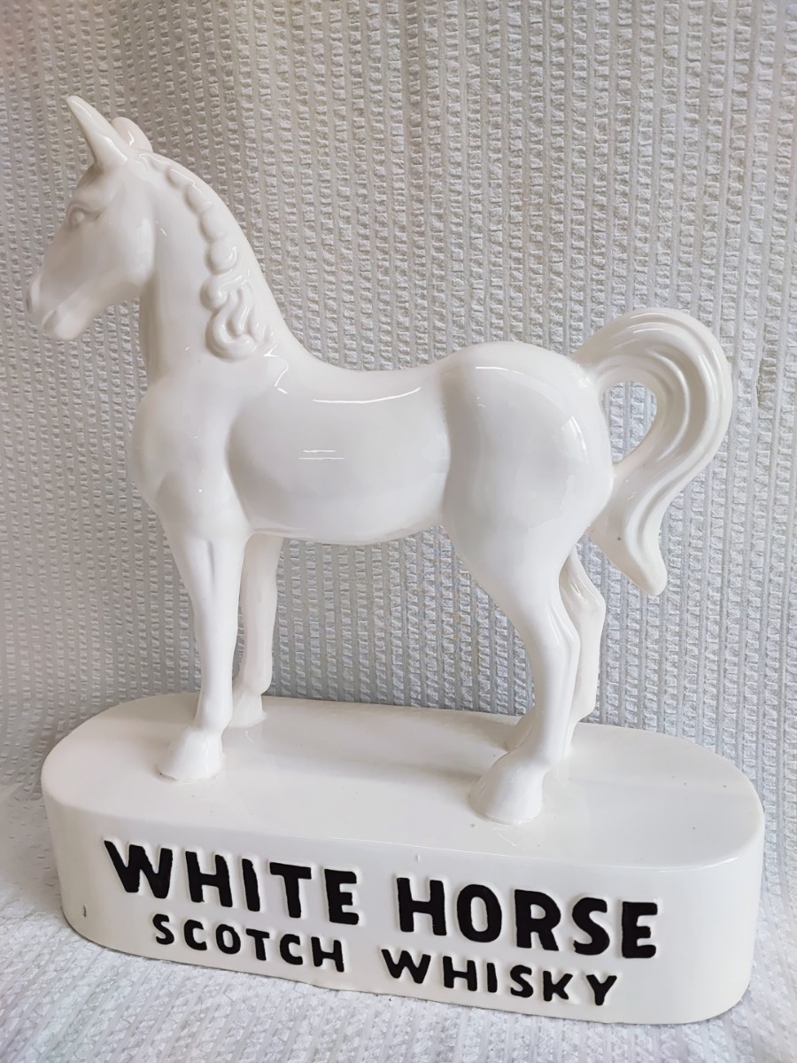 【新品】【非売品】ホワイトホース　陶器　置き物　ウイスキー　ノベルティ　大型 新品、非売品】ホワイトホース 陶器 置き物 置物 ウイスキー