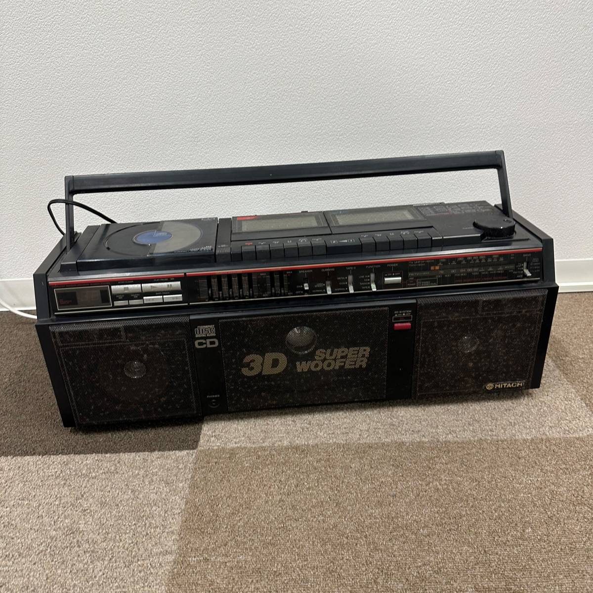ＣＤラジカセ 1円スタート】HITACHI 日立 CX-CD9 ステレオ CD ラジカセ 3D SUPER