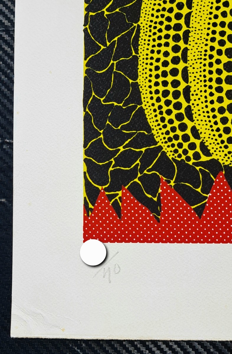 草間彌生版画かぼちゃ直筆サイン送料込み#奈良美智#村上隆 【模写