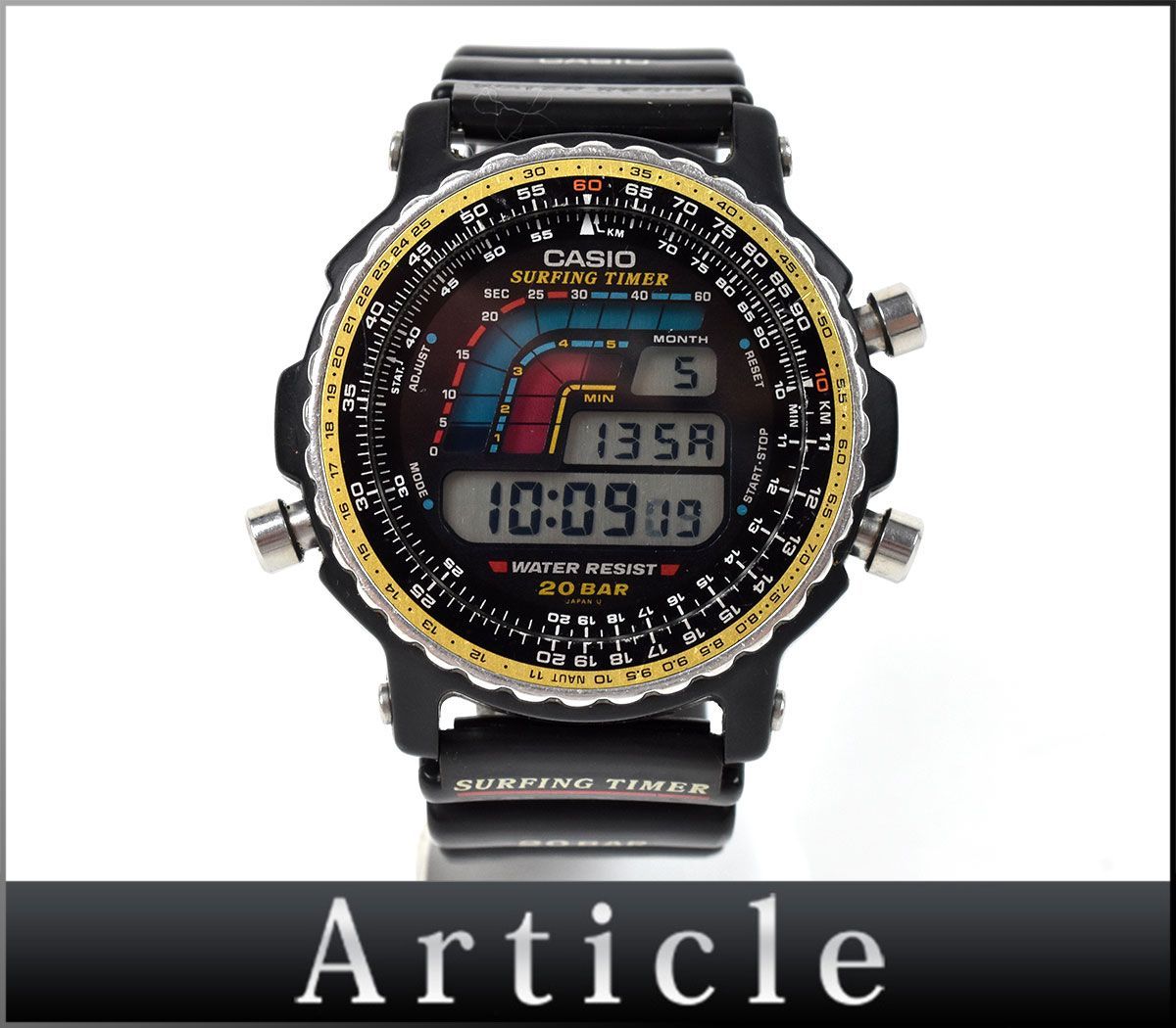 G0719◇動作確認済 訳あり CASIO カシオ サーフィンタイマー 腕時計 