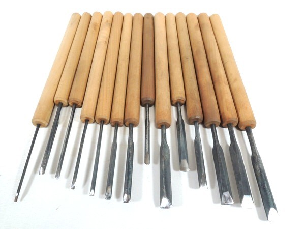 小信彫刻刀まとめて （在銘/小信 銘/彫刻刀/14本セット/木彫/鑿/のみ  