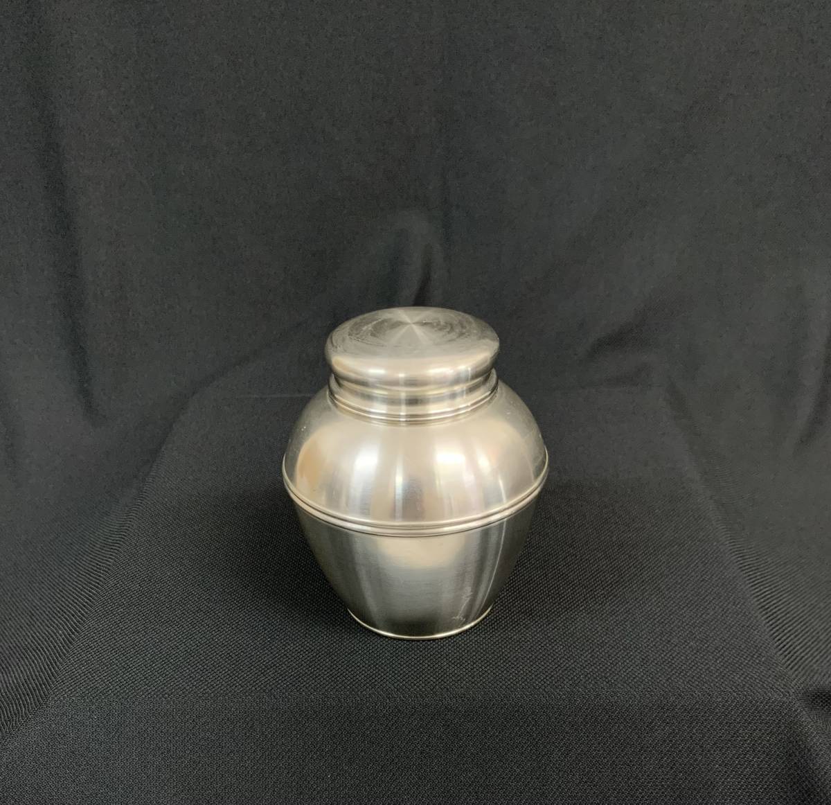 □純錫 鍛栄 枦錫□茶筒 茶壺 高岡 鍛栄工房 純錫製 本錫製(錫製 