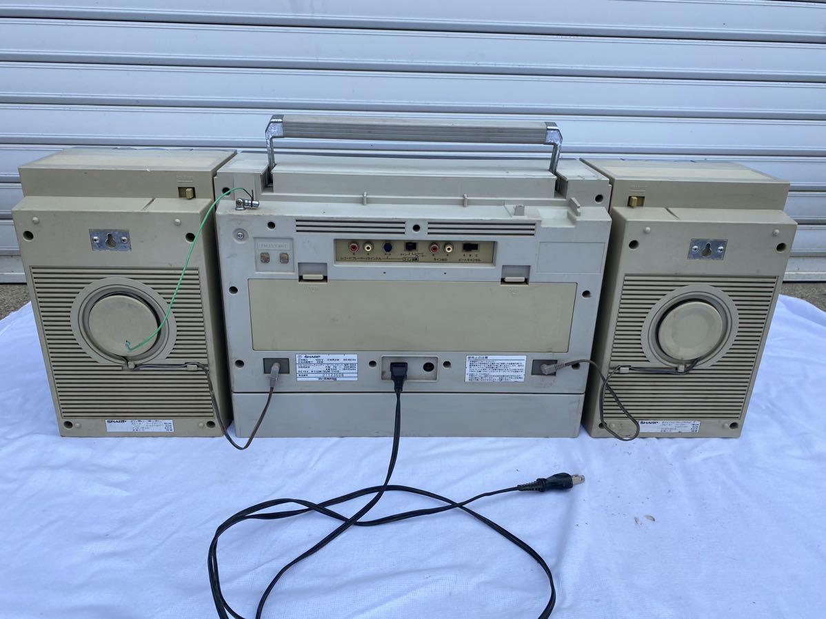 昭和レトロSHARP MR-990 ステレオメロディ ダブルカセット ラジカセ