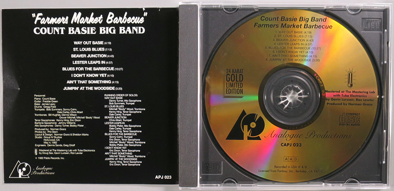GOLD CD) Count Basie Big Band 『Farmer's Market Barbecue』 輸入盤