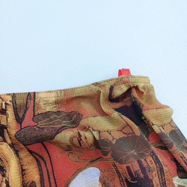 3-0621M♪VIVIENNE TAM 中国絵巻 china 90年代 総柄スカート ロング 