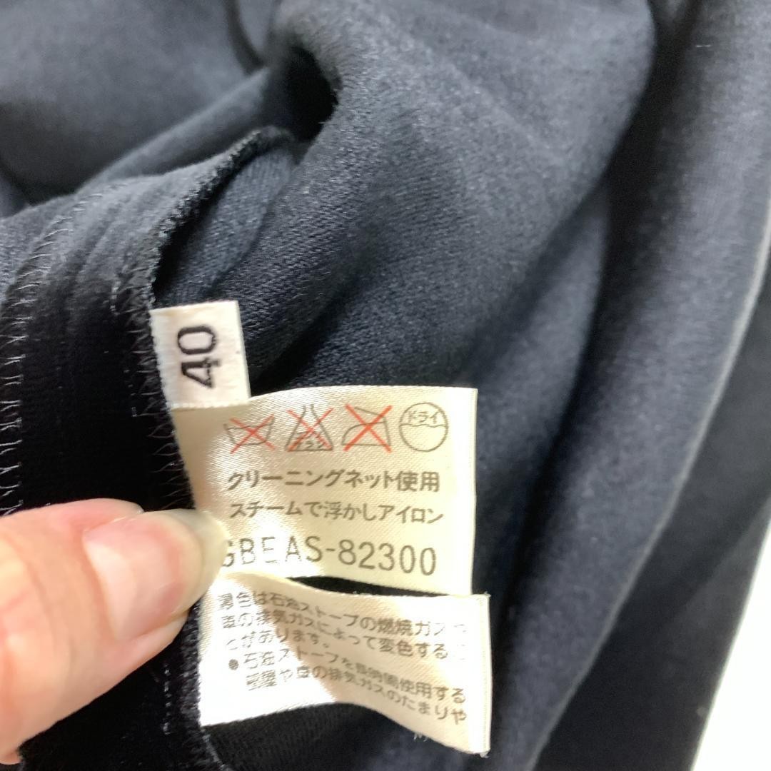 LA6565 シビラ ロングワンピース 半袖 五分袖 ベロア 黒 Sybilla ブラック 40