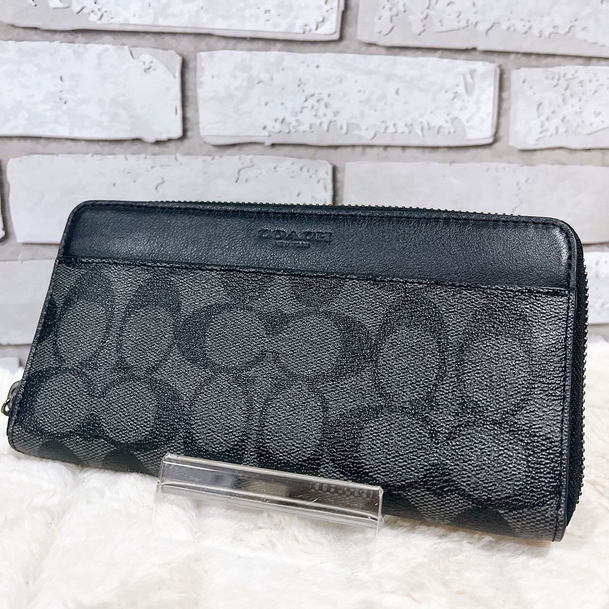 COACH コーチ 財布 長財布 シグネチャー カードケース 小銭入れ ラウンドファスナー