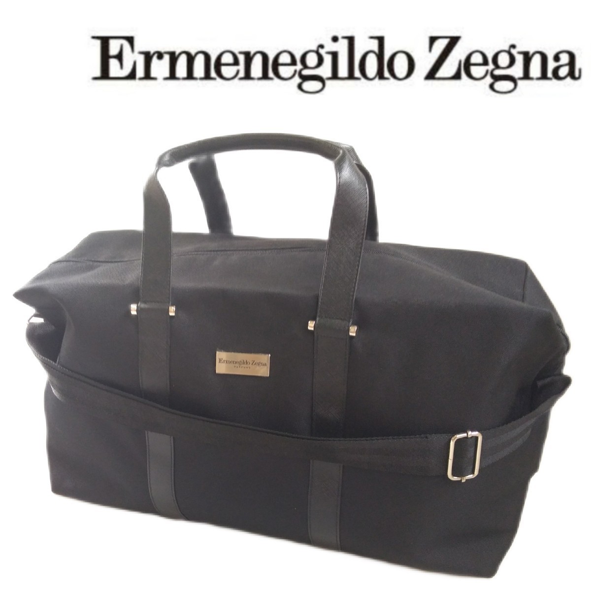 新品 大容量 入手困難 Ermenegildo Zegna キャンバス生地 ボストンバッグ ショルダーバッグ ビジネスバッグ エルメネジルドゼニア 2306186