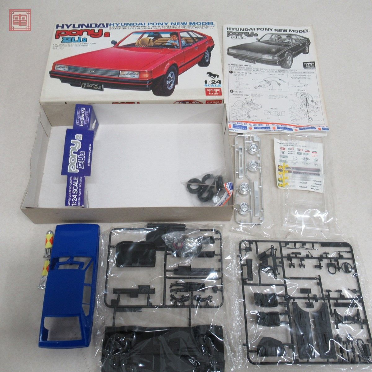 新品　アカデミー　ヒュンダイ　ポニー2　ニューモデル　プラモデル1/24　当時物 アカデミー ヒュンダイ ポニー2 ニューモデル 1/24