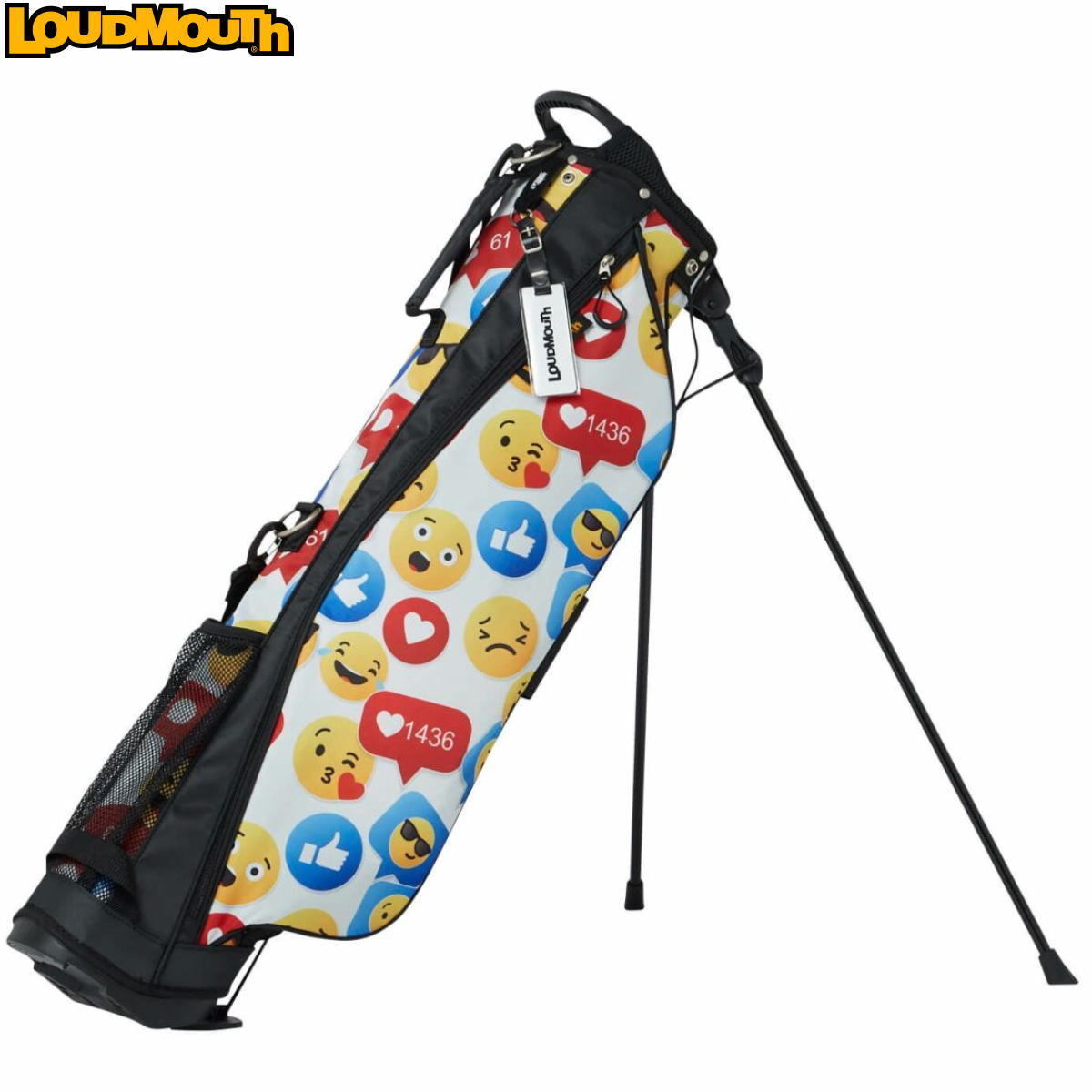 1円★LOUDMOUTH ラウドマウス LM-CB0017 6.5インチ スタンドバッグ TextMe (304)★クラブケース/軽量キャディバッグ/ミニスタンド★