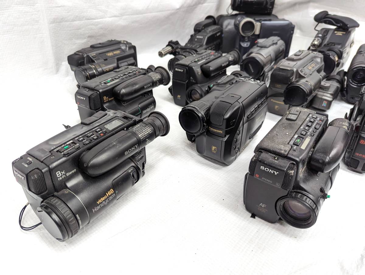 Panasonic SONY ビデオカメラ ジャンク Canon他 10台まとめ J101 動作