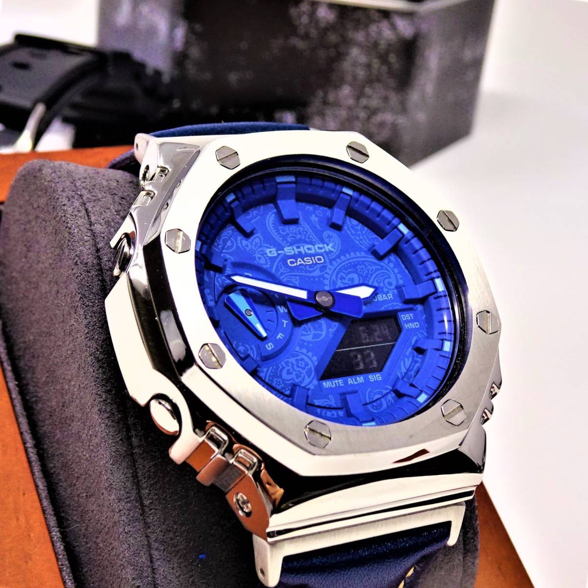 未使用・新品・Gショックカスタム本体付きGA2100海外ステンレス製 
