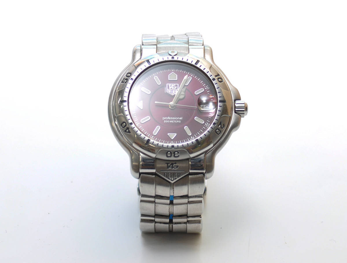 TAGHEUER タグホイヤー6000 WH1118 限定394/600 ワイン文字盤 メンズ 