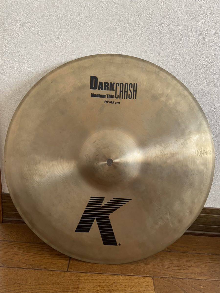 k ジルジャン ダーククラッシュ 18インチ (歪みあり)ジャンク品（ 18