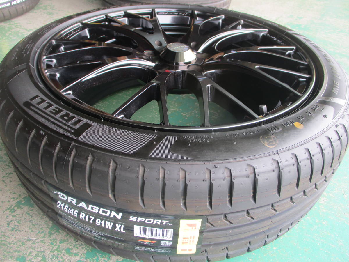 中古+未使用】ウェッズスポーツ SA20R 17x7J 5H 100 +48 4本 1台分 215