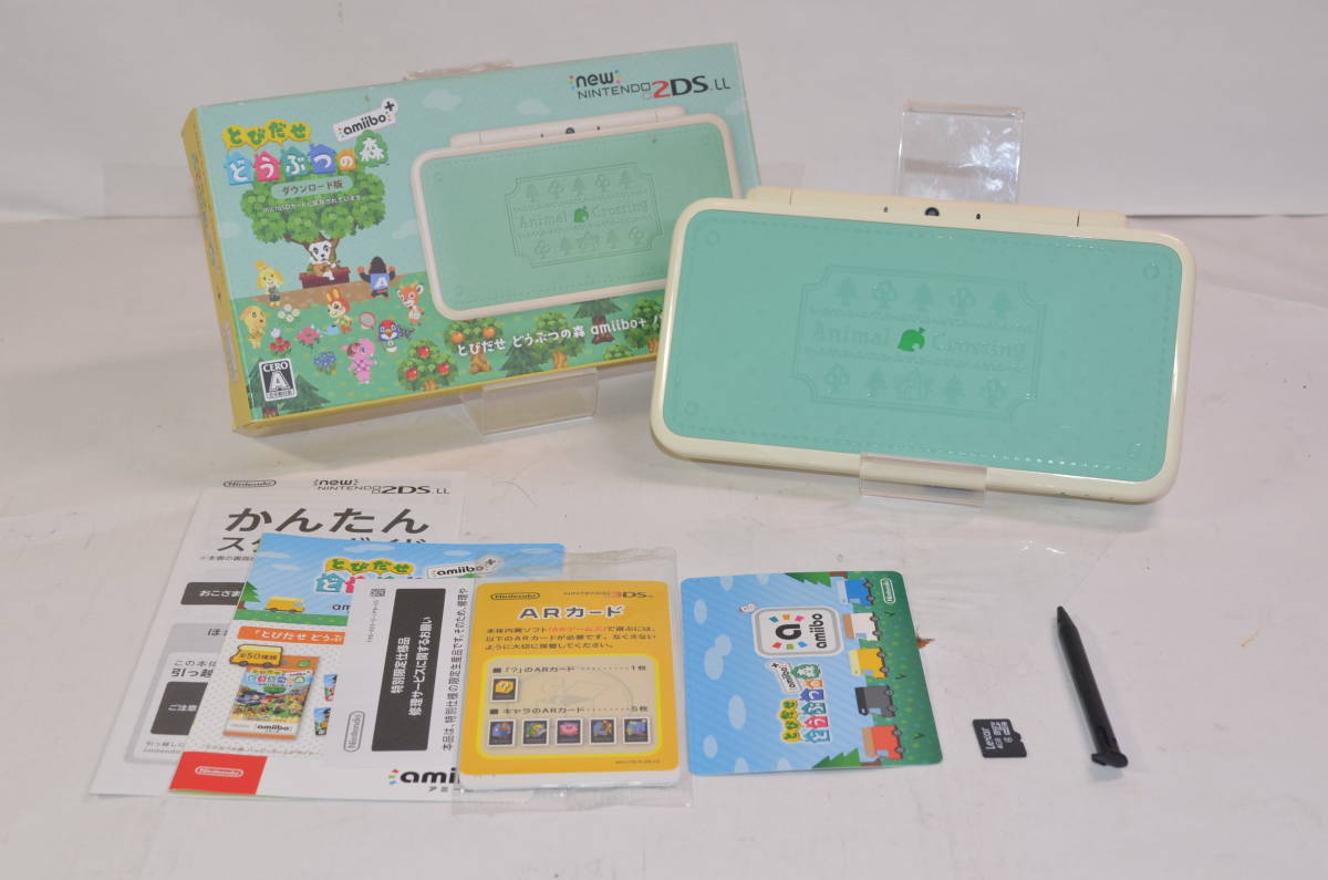 ☆極上美品 保護フィルム貼り付け 動作良好☆new 2dsll 本体 とびだせ 