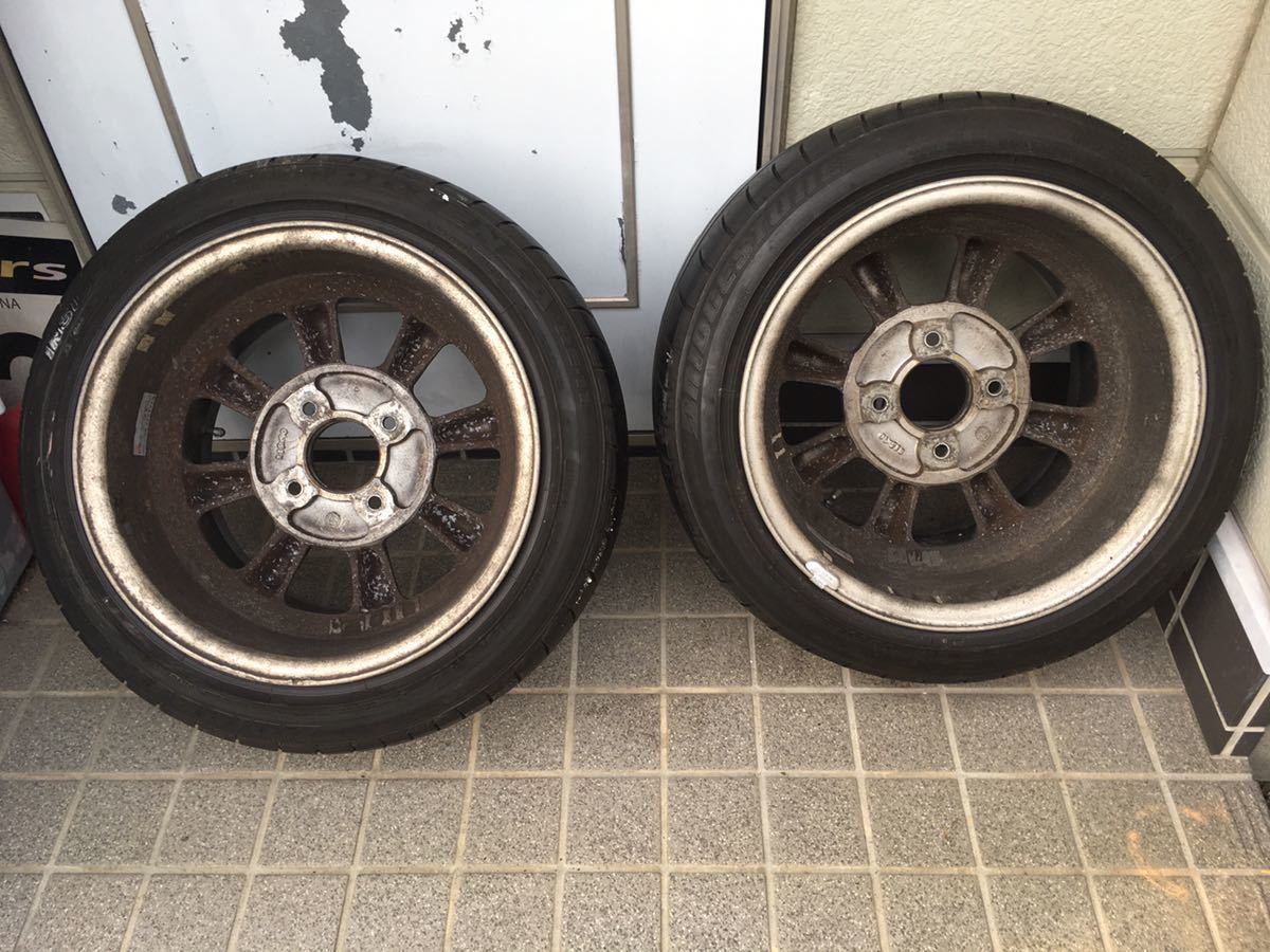 RSワタナベ 15インチ9jマイナス13 PCD114.3 2本中古品AE86KE70ケンメリ 