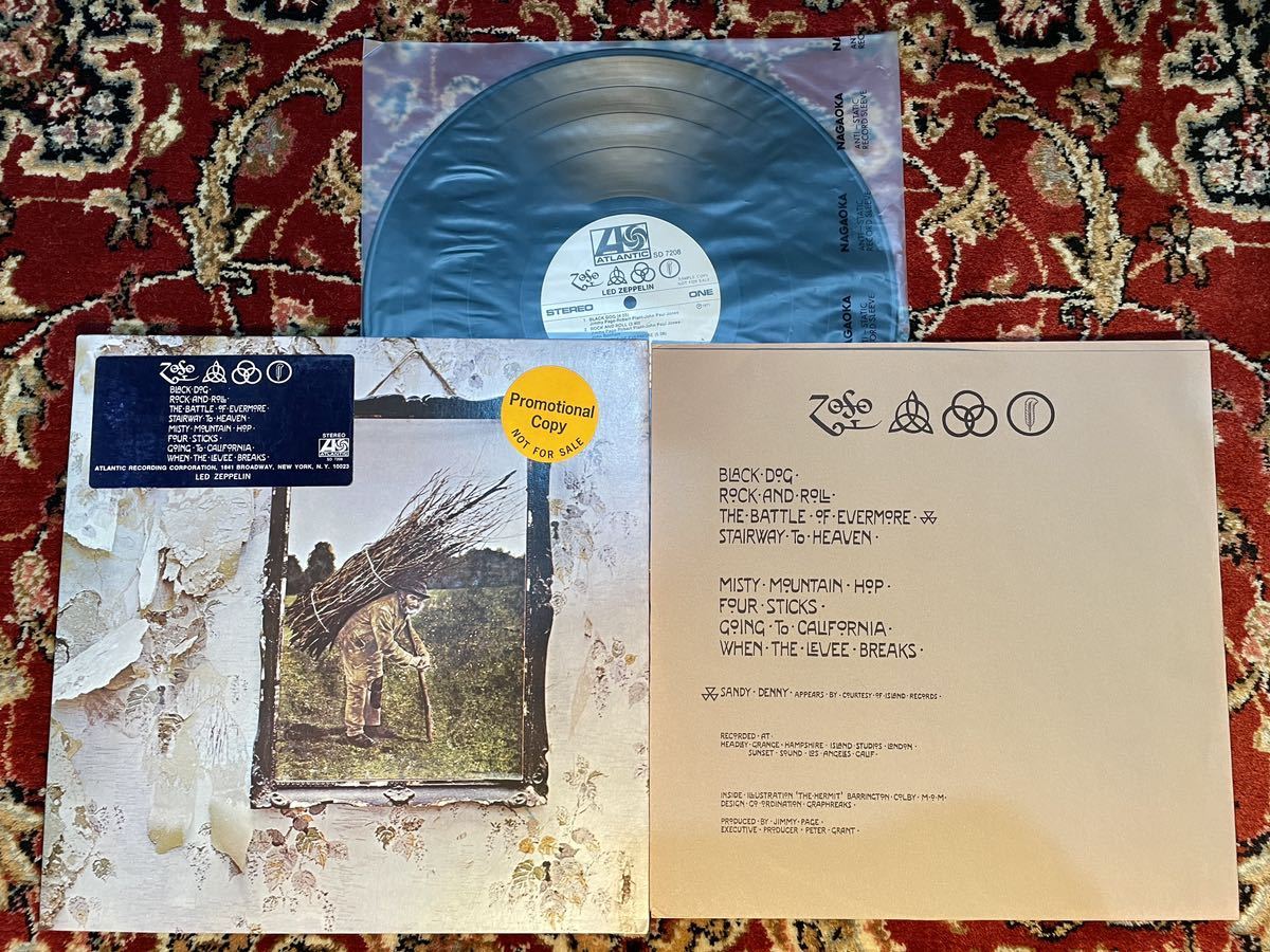 試聴可♪美品】LED ZEPPELIN IV 4 FOUR SYMBOLS USプロモ白ラベル 