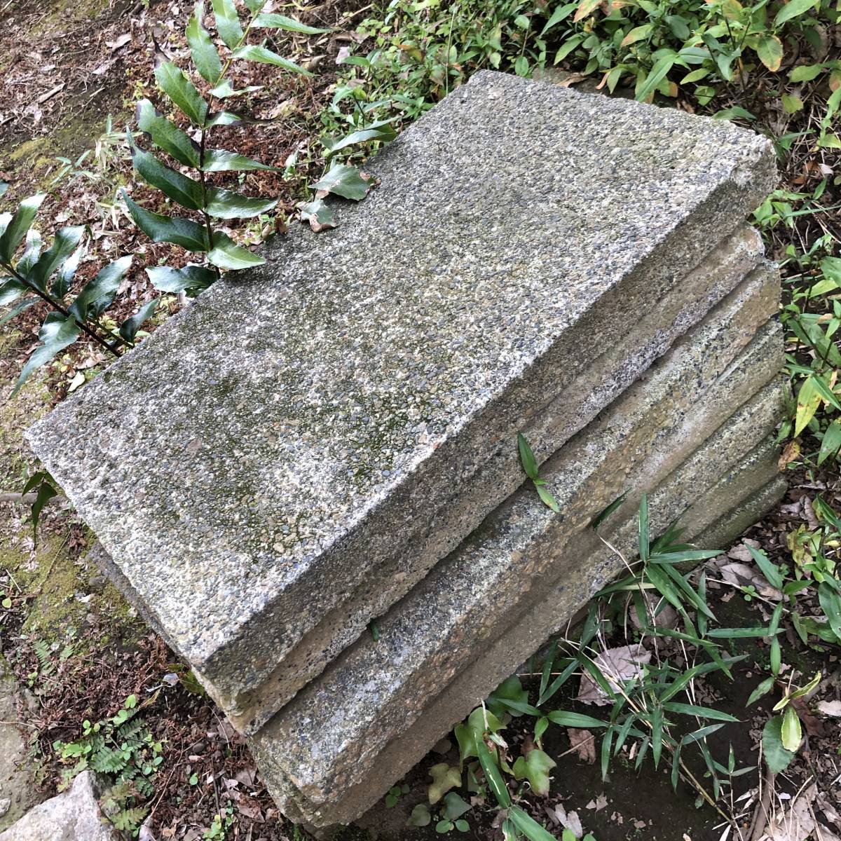 お引取限定 敷石平板×7枚セット 60cm×36.5cm×6cm ブロック/ 土台 