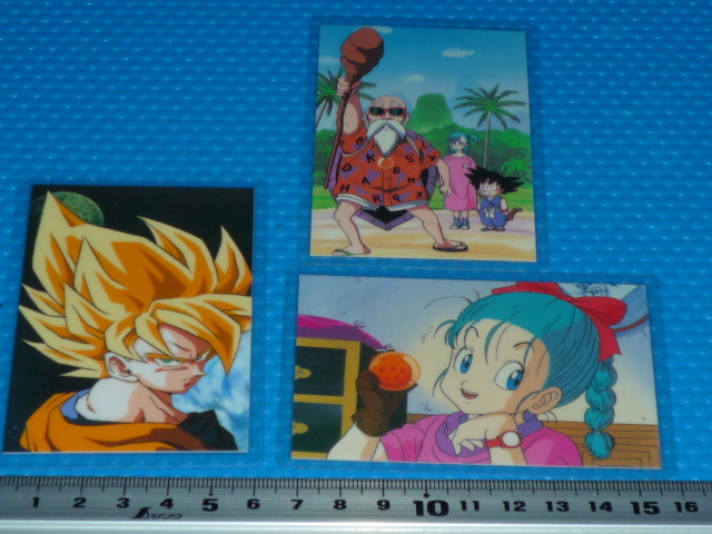 ドラゴンボール、ブルマ、亀仙人/ラミネートカード3枚セット 