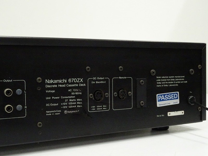 △▽Nakamichi 670ZX カセットデッキ ナカミチ△▽017019004J