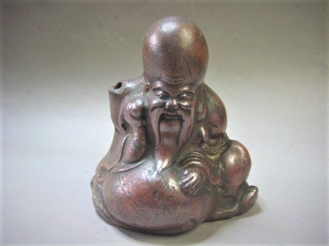 Yahoo!オークション 水滴コレクション1 古い備前焼 寿老人 高8㎝ 精巧