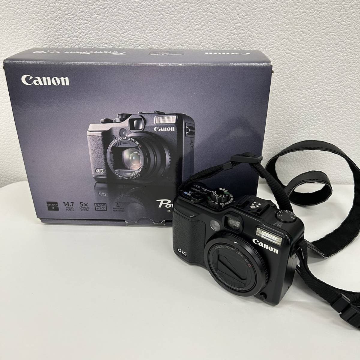 【TJ-1072】1円～ Canon PowerShot G10 キャノン PSG10 コンパクトデジタルカメラ 中古 充電器無 箱有 通電のみ確認済み 現状品