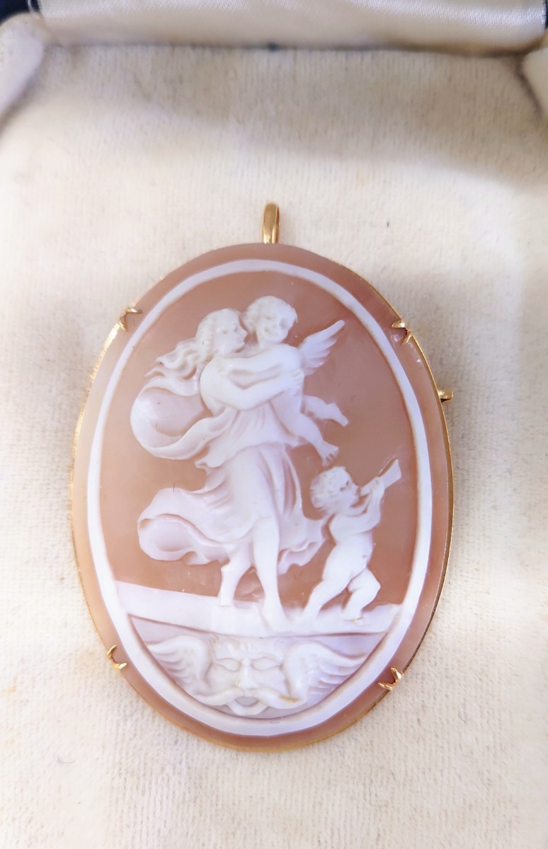 K18 カメオ　ブローチ　ペンダントトップ　CPE作 K18 カメオ ブローチ ペンダントトップ CPE作 ギャラリーメイスン