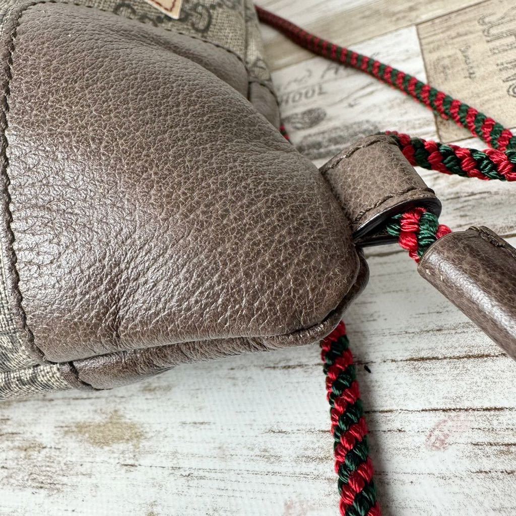 1円 ほぼ 現行品 GUCCI グッチ リュック ナップサック ショルダー 