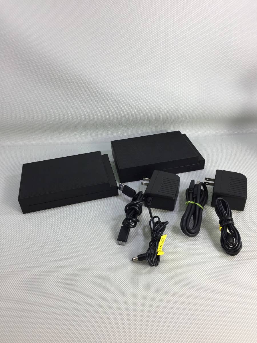 S1624◎I・O DATA アイ・オーデータ 外付HDD　ハードディスク 2台まとめ EX-HD3CZ　EX-HDAZ-UTL4K 3TB 4TB アダプタ付属【フォーマット済】