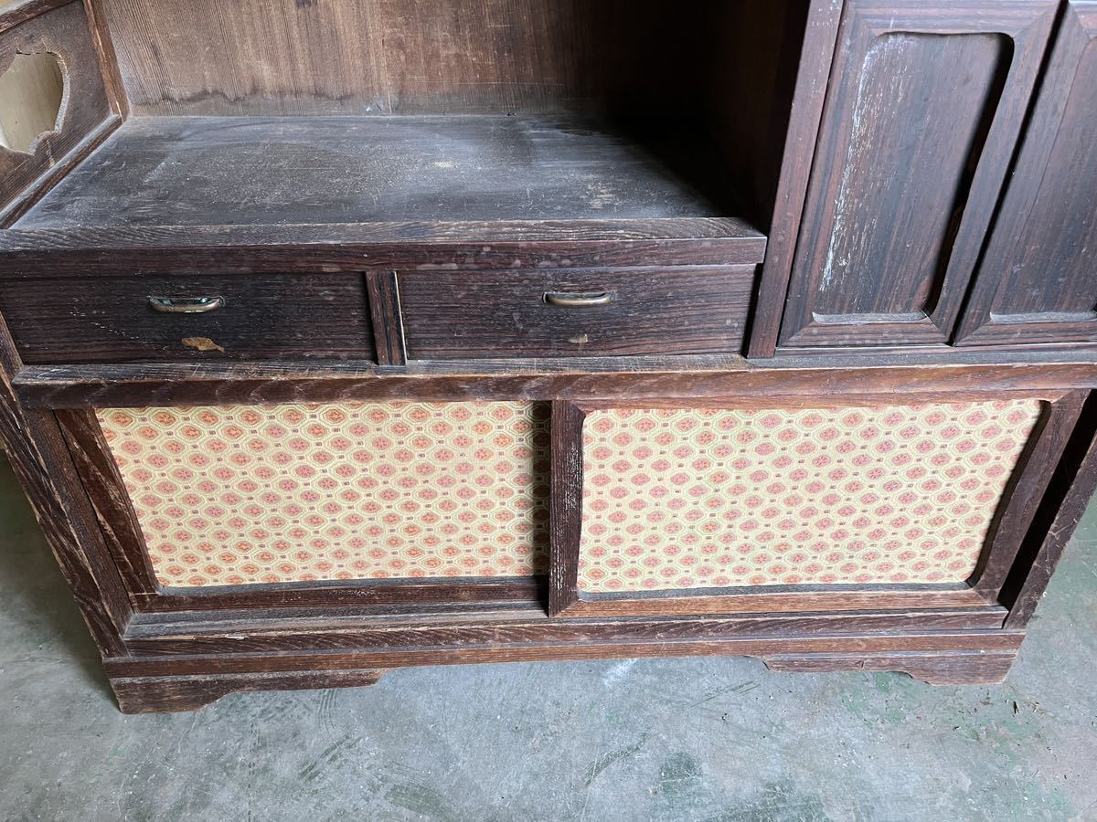 昭和レトロ 水屋箪笥 茶箪笥 飾り棚 食器棚 時代箪笥 和家具 古民家