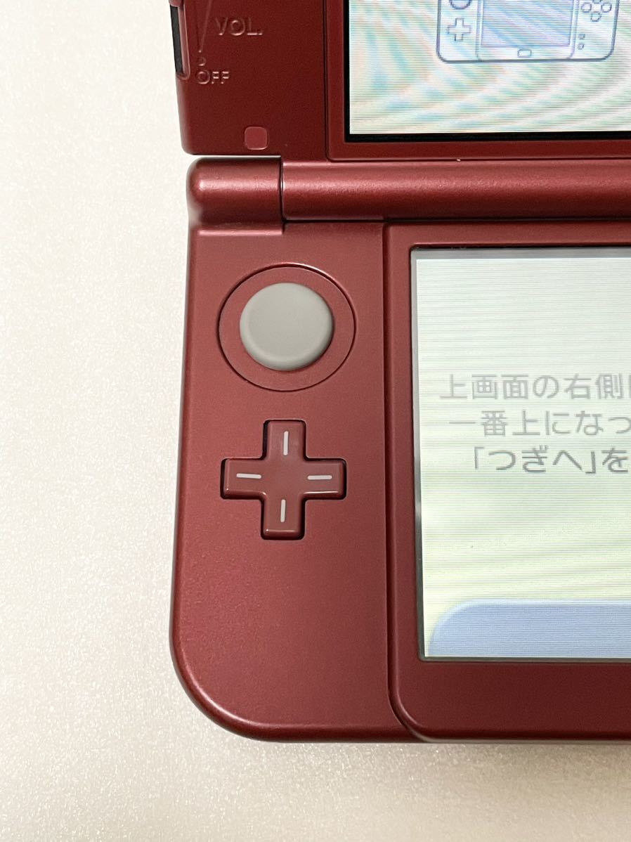 13【中古 1円】new Nintendo 3DS LL 本体 メタリックレッド  