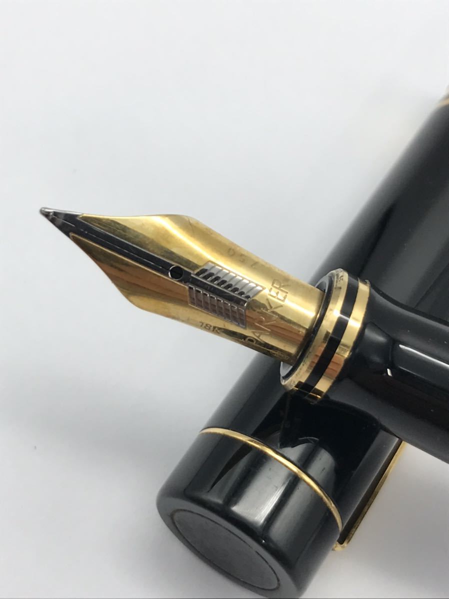 PARKER万年筆 ブラック ゴールド 18K 750 FRANCE PARKER万年筆