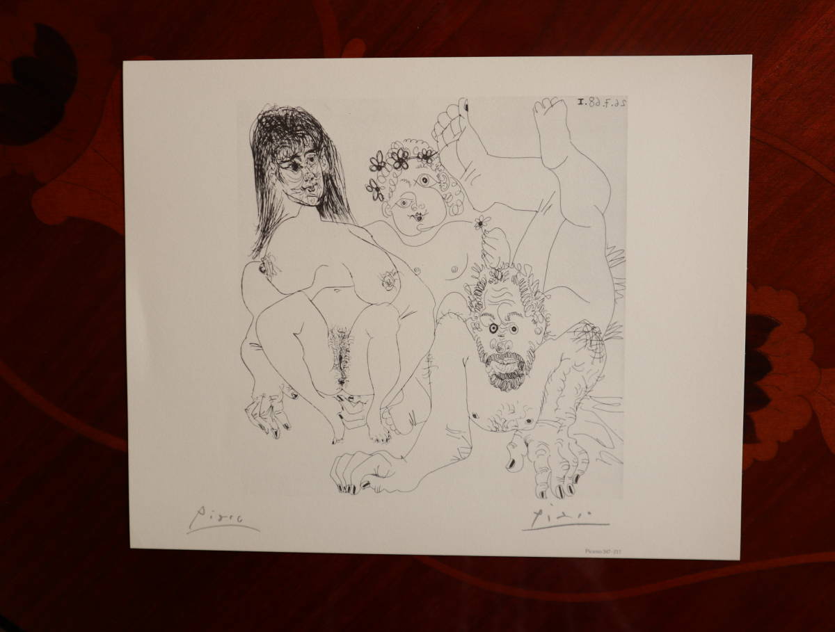 ★ピカソ Picasso ★真作★★激安特価販売★真作保証紙COA付き★大変希少★エッジング画集★鉛筆にて直筆サインあり☆a