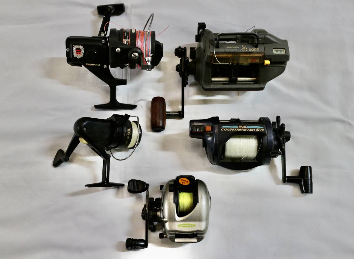 6077 リール 5点 まとめ シマノ TANATORU 船 6000/OLYMPIC