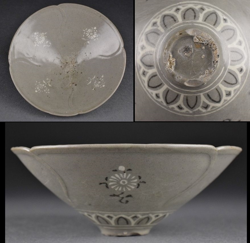 工芸品 朝鮮古美術 高麗青磁 草花 白黒象嵌 水注 急須 茶道具 煎茶 時代