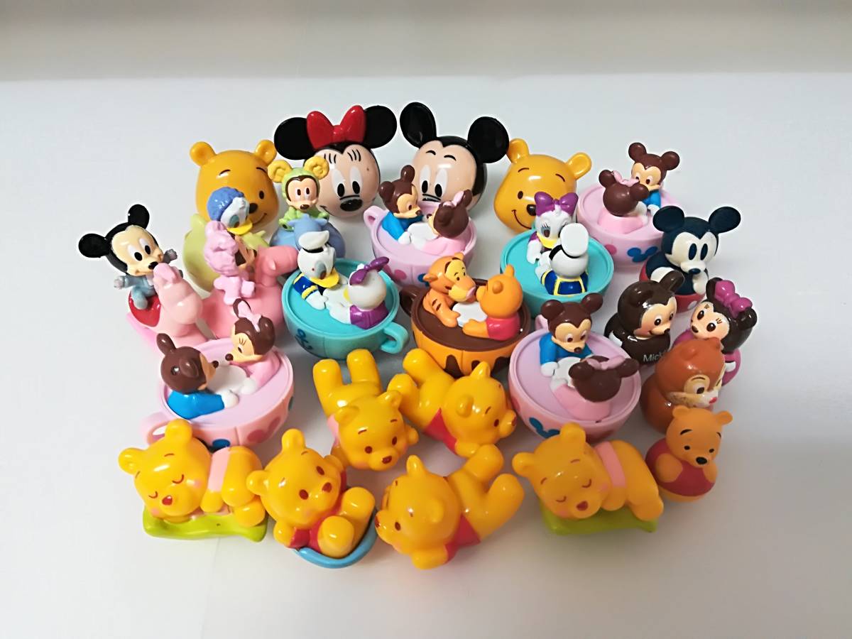 赤字超特価，格安 ディズニー 起き上がりこぼし フィギュア ミッキー ミニー ドナルド デイジー プーさん他 重複あり 色々 おまとめ 計26点セット(ディズニー)｜売買されたオークション情報、yahooの商品情報 その他