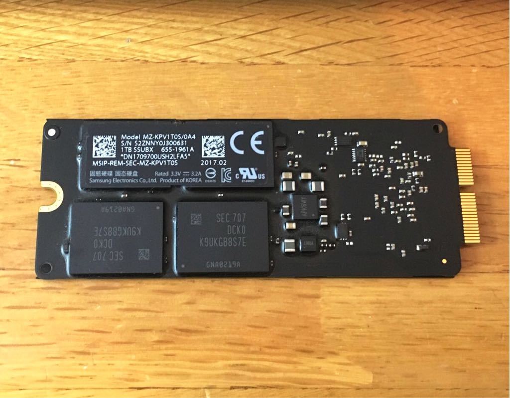 使用3729時間/正常判定/動作良好/綺麗 MacBook Pro Retina Late 2013 2014 2015 1TB SSD SAMSUNG 高速 Apple純正(iMac MacBook Mac mini)