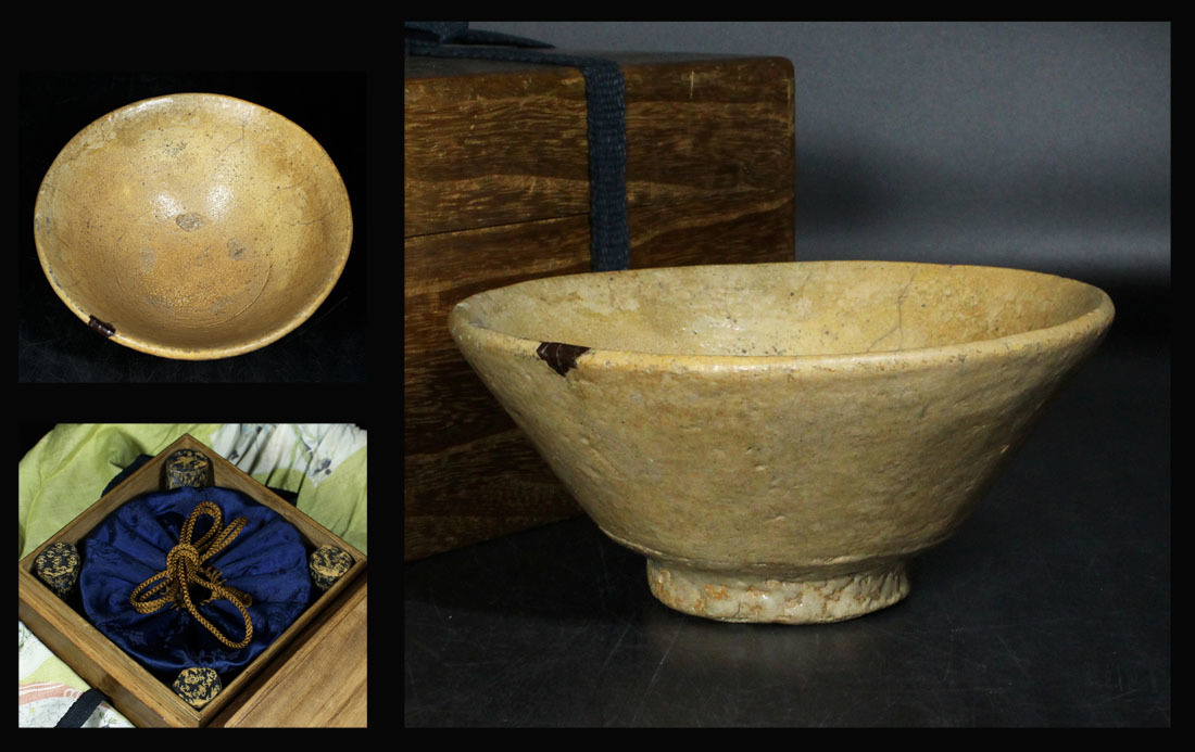 李朝 古茶碗 高麗茶碗 貫入 井戸茶碗 古玩 唐物 貫入 時代物 骨董品 井戸茶碗 - Yahoo!オークション 李朝初期14世紀～15世紀 完品