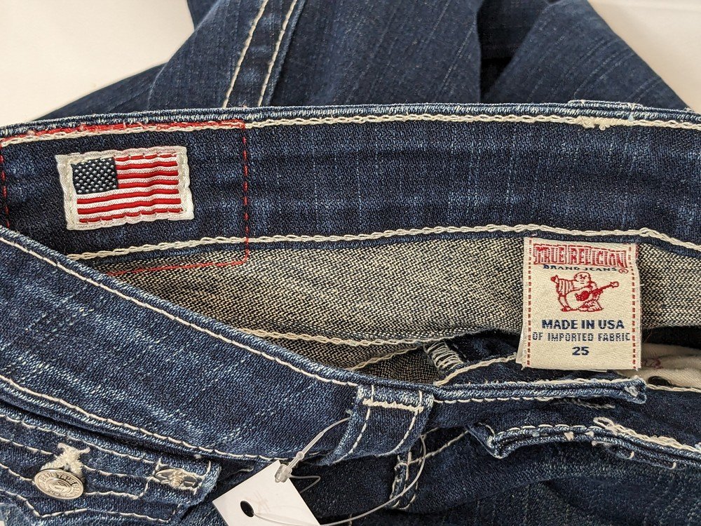 トゥルーレリジョン ローライズデニム サイズ25 USA製 NEW ARRIVAL