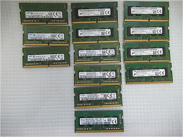 PC用メモリ DDR4 4GB 13枚セット 52GB PC4 4G×13枚セット！合計52GB【今週のノート向けメモリ】メーカー